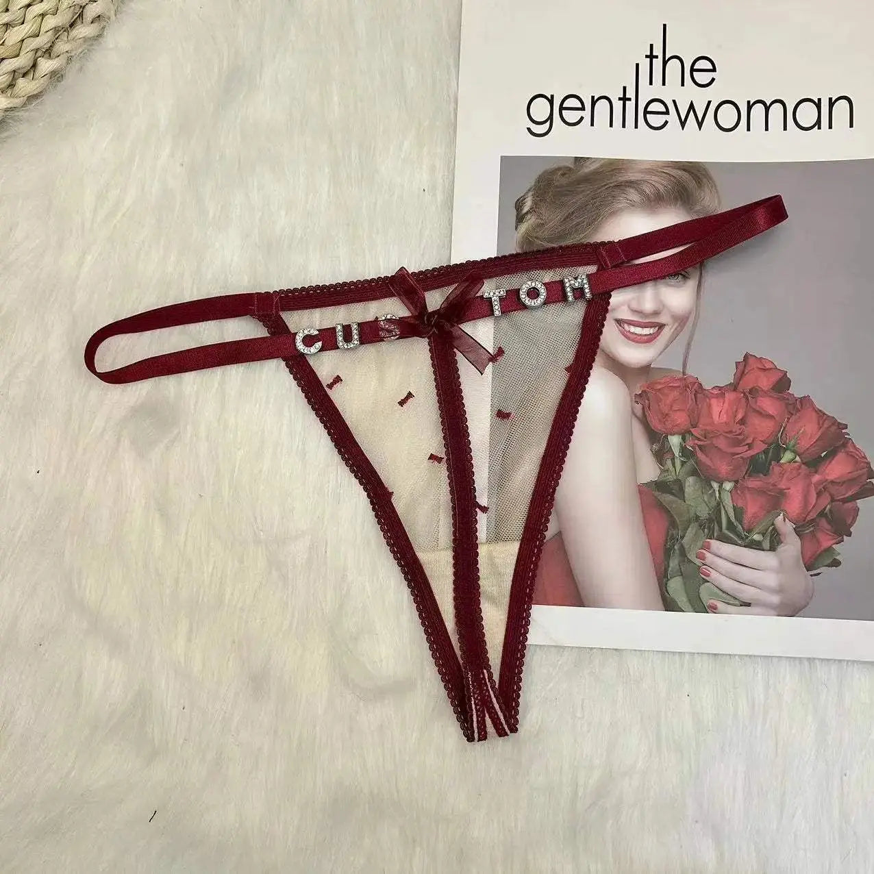 Custom Thong With Name Customized G-string Name personalized Thongs for Boyfriend or Husband - Love Lingerie