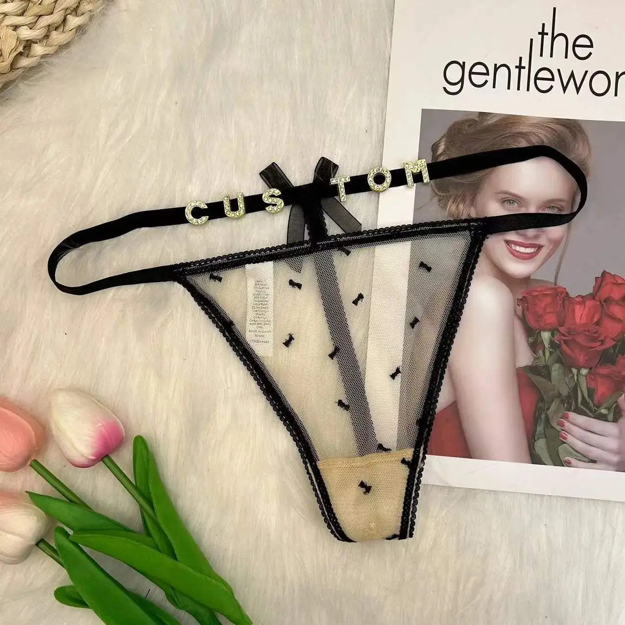 Custom Thong With Name Customized G-string Name personalized Thongs for Boyfriend or Husband - Love Lingerie