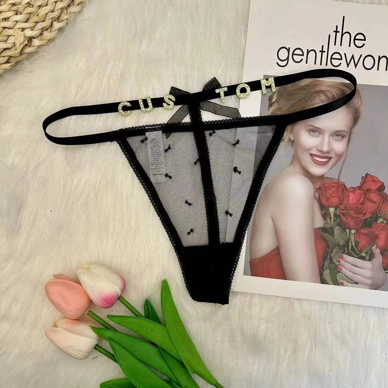 Custom Thong With Name Customized G-string Name personalized Thongs for Boyfriend or Husband - Love Lingerie