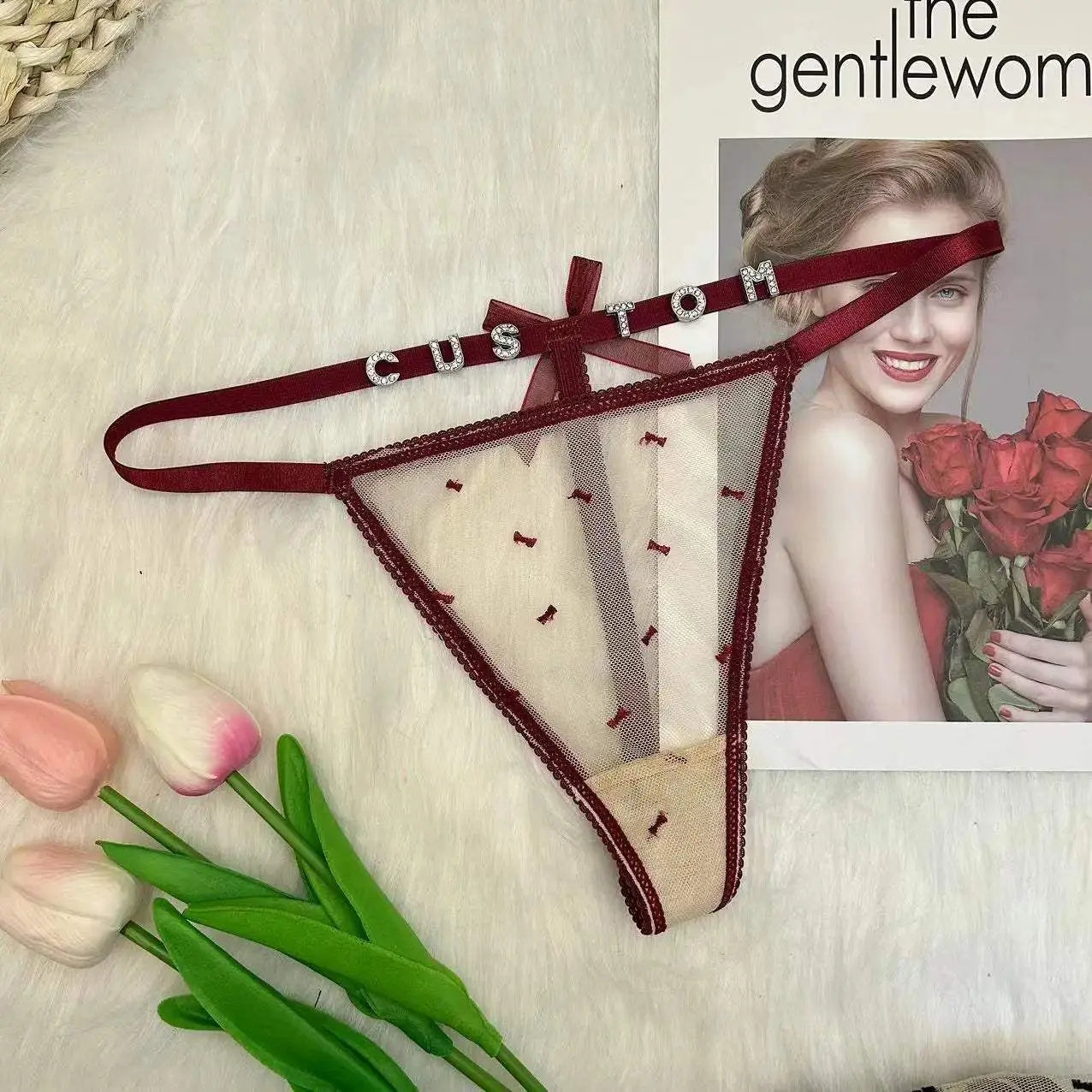 Custom Thong With Name Customized G-string Name personalized Thongs for Boyfriend or Husband - Love Lingerie