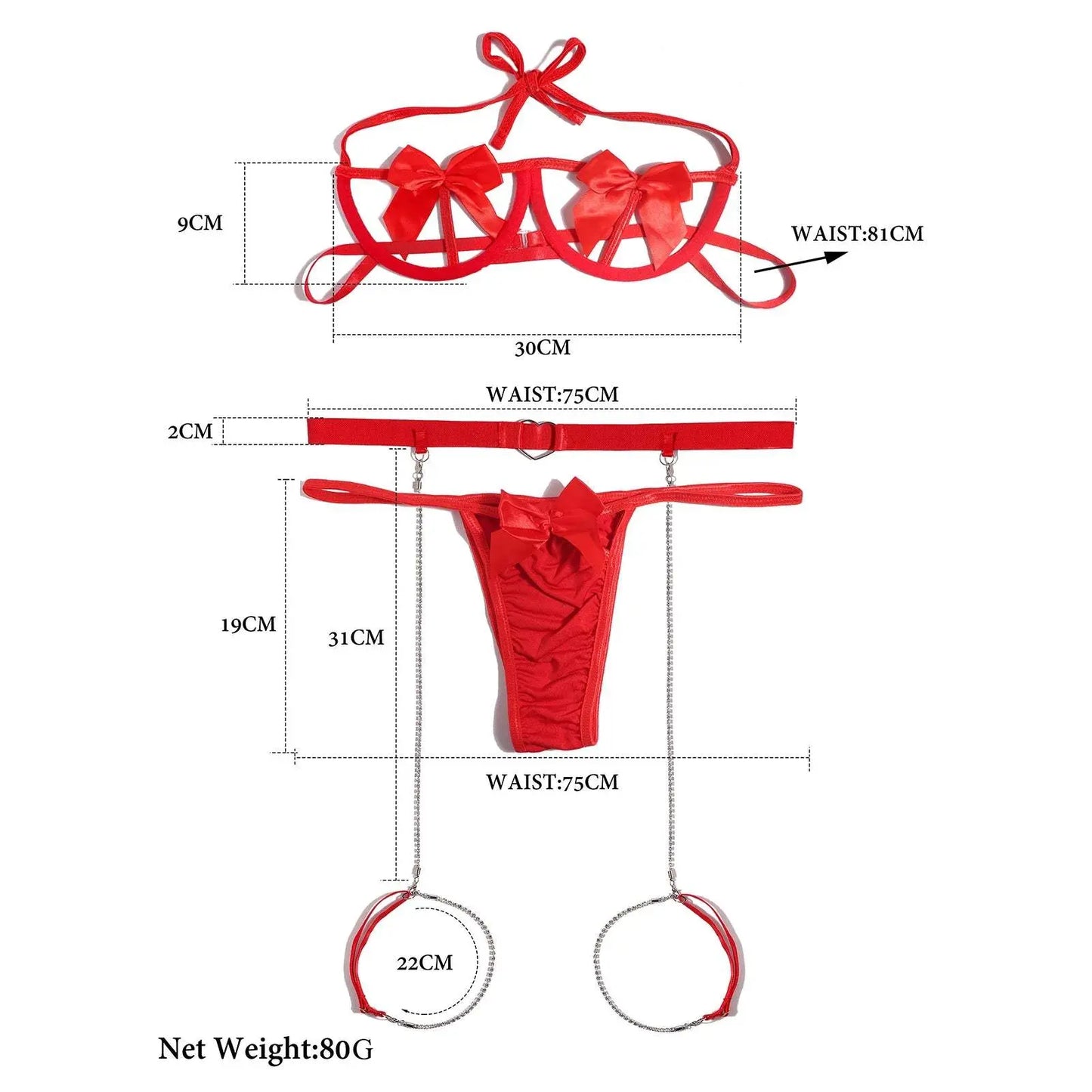 Custom Name Lingerie Set Personalised Letters Name G-string Panties Sexy Erotic Brief Underwear Set Bows - Love Lingerie
