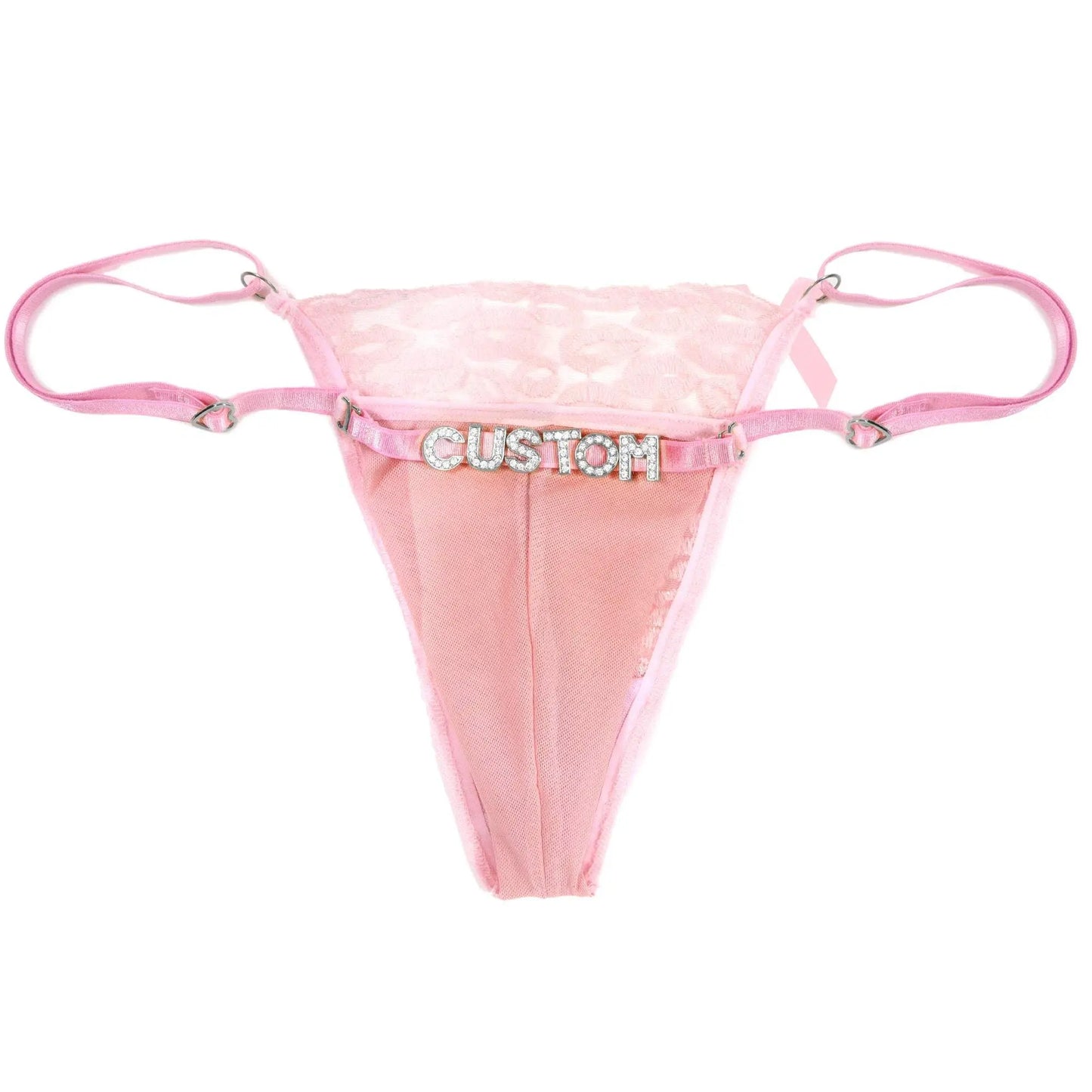 Custom Name Lips Thongs for Women String Underwear Letter Name - Love Lingerie