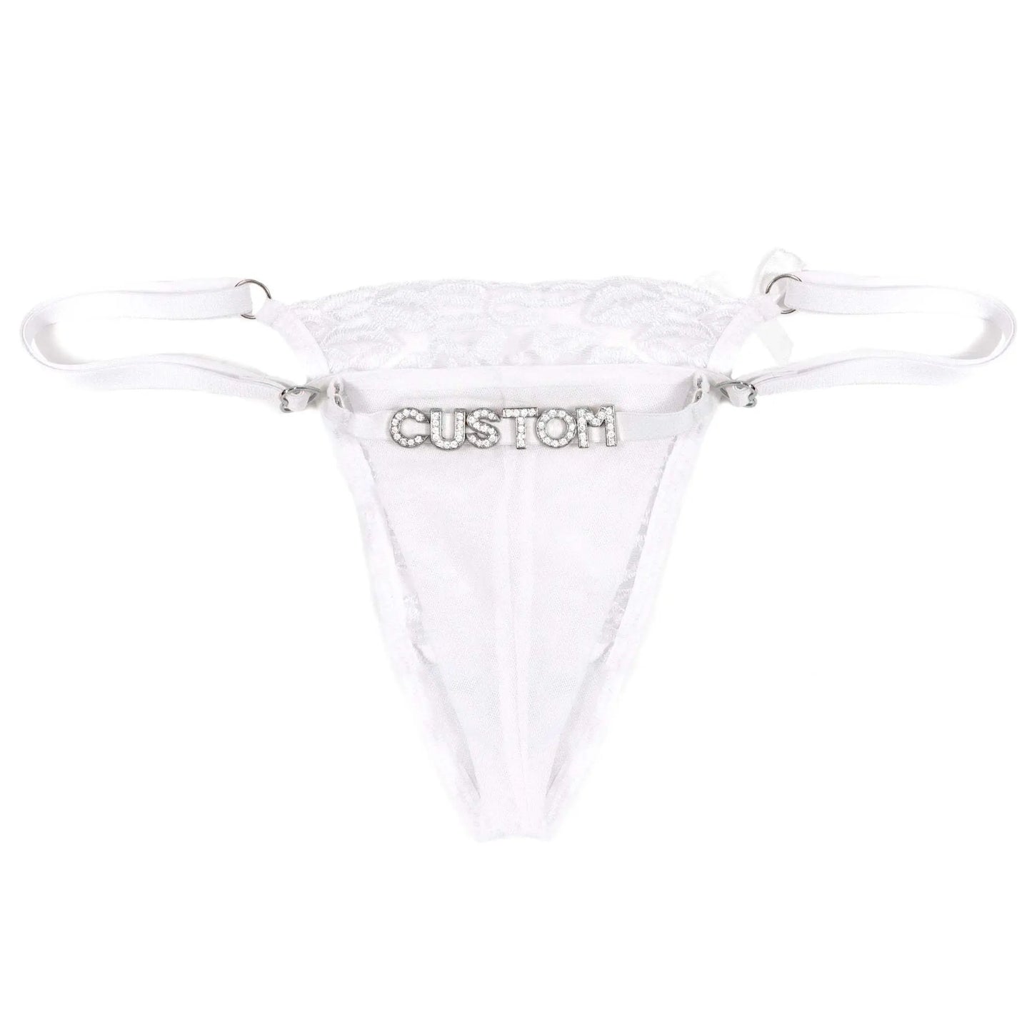 Custom Name Lips Thongs for Women String Underwear Letter Name - Love Lingerie