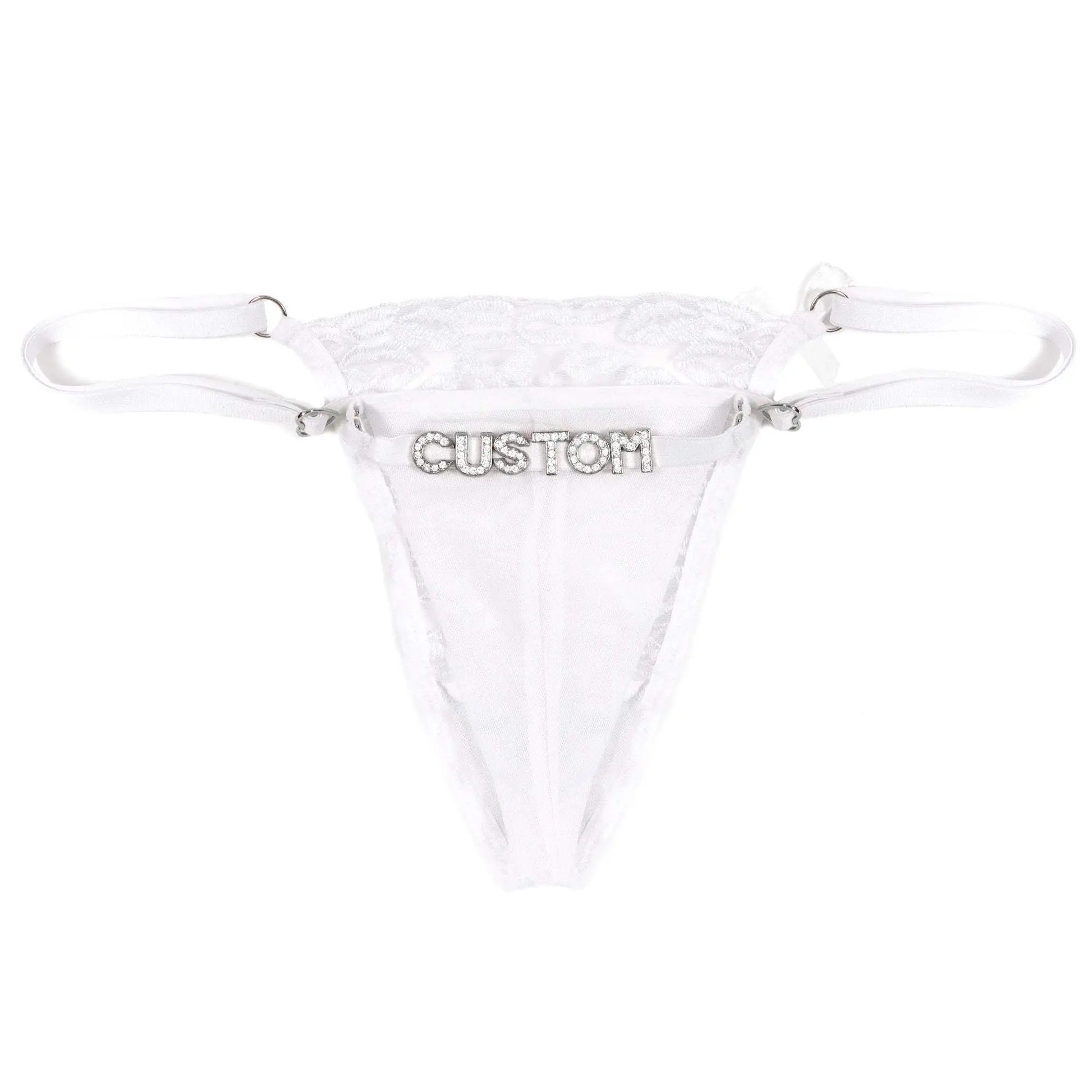 Custom Name Lips Thongs for Women String Underwear Letter Name - Love Lingerie