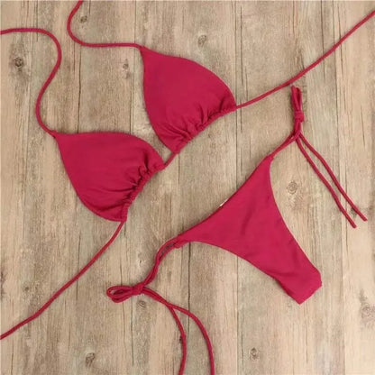 Custom Name Sexy Bikini Leopard Underwear Thong Bra Personality Crystal Letter String For Women Swimsuit Sets Swimwear - Love Lingerie
