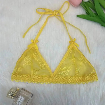 Custom Sexy Lace Thong Bra Underwear Set For Women Personalied Name - Love Lingerie