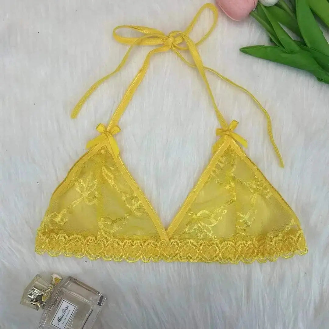 Custom Sexy Lace Thong Bra Underwear Set For Women Personalied Name - Love Lingerie