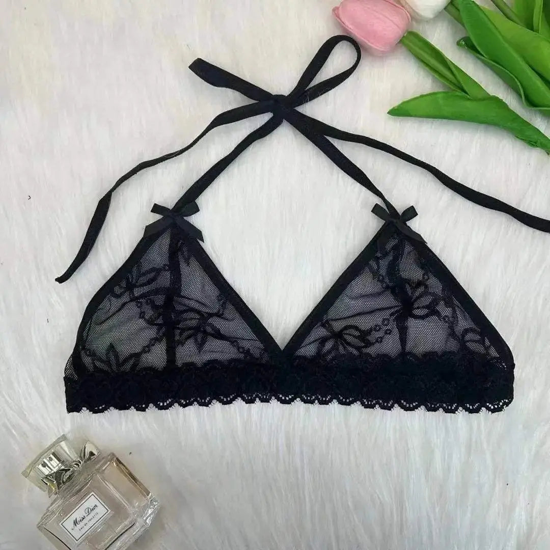 Custom Sexy Lace Thong Bra Underwear Set For Women Personalied Name - Love Lingerie