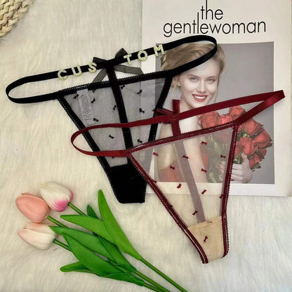 Custom Thong With Name Customized G-string Name personalized Thongs for Boyfriend or Husband - Love Lingerie