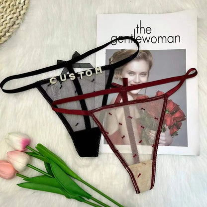 Custom Thong With Name Customized G-string Name personalized Thongs for Boyfriend or Husband - Love Lingerie