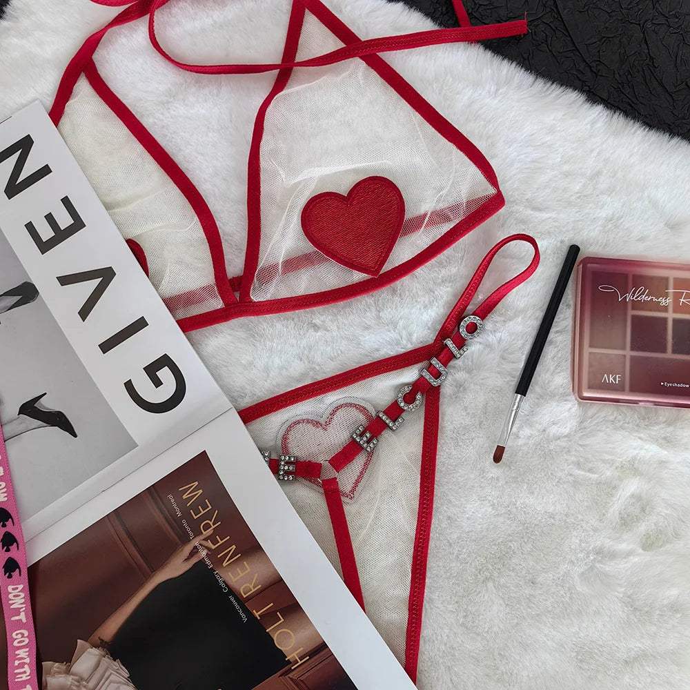 New Custom Lingerie set Name Thongs Panties G String for Women Customized Thong Sexy Mesh Lingerie Personalized Underwear - Love Lingerie