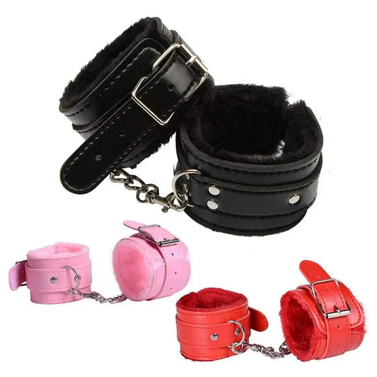 SM Handcuffs Sex Ankle Cuff BDSM Bondage Restraints Soft Plush Handcuff - Love Lingerie