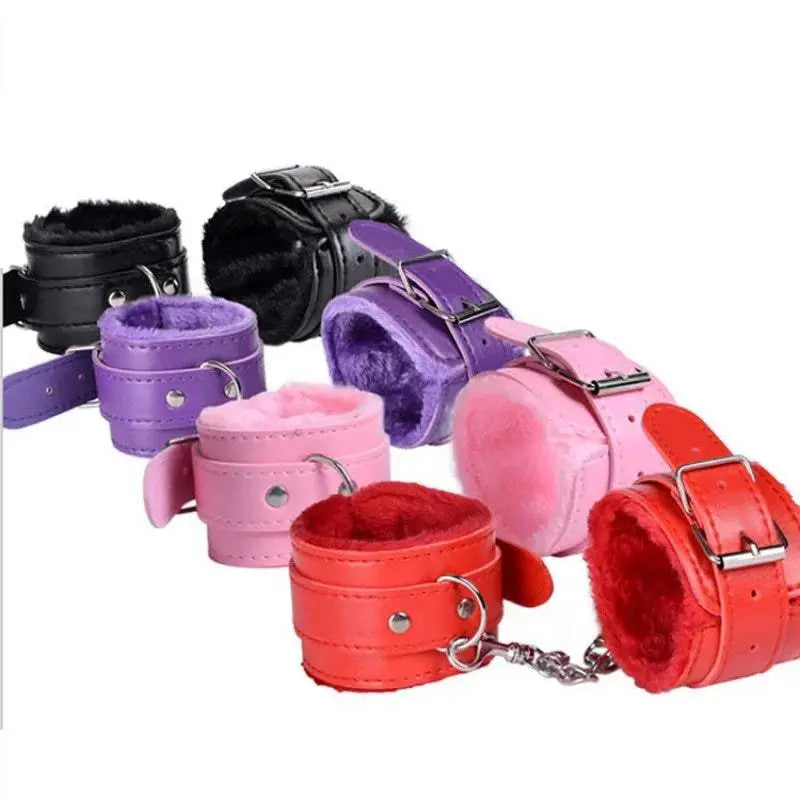 SM Handcuffs Sex Ankle Cuff BDSM Bondage Restraints Soft Plush Handcuff - Love Lingerie