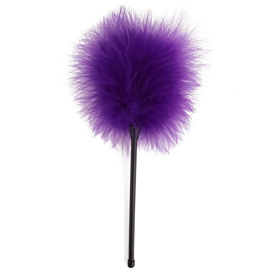 Tease Tickle with Soft Artificial Feather Short Handle Spanking Whip BDSM Sex Toys - Love Lingerie