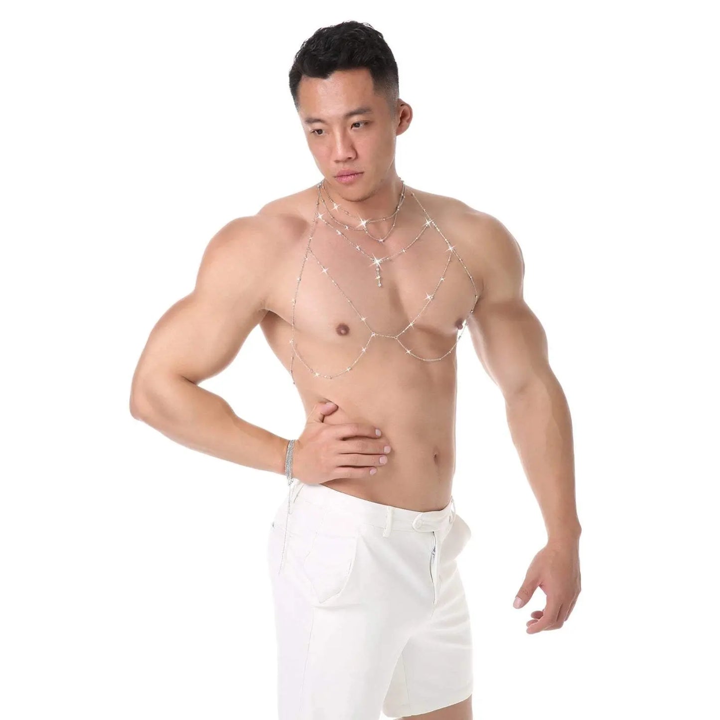 Unisex Sexy Chest Chain Bra Bikini Body Chain Men Women - Love Lingerie
