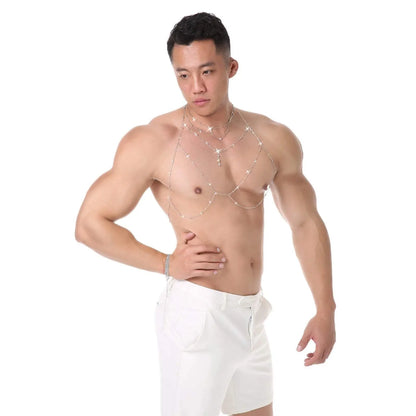 Unisex Sexy Chest Chain Bra Bikini Body Chain Men Women - Love Lingerie