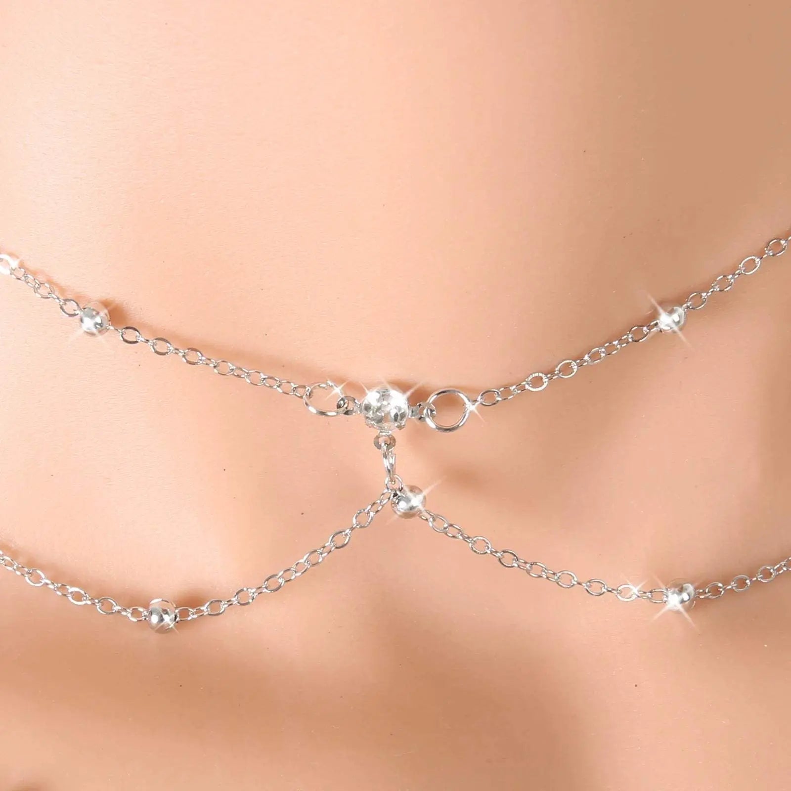 Unisex Sexy Chest Chain Bra Bikini Body Chain Men Women - Love Lingerie